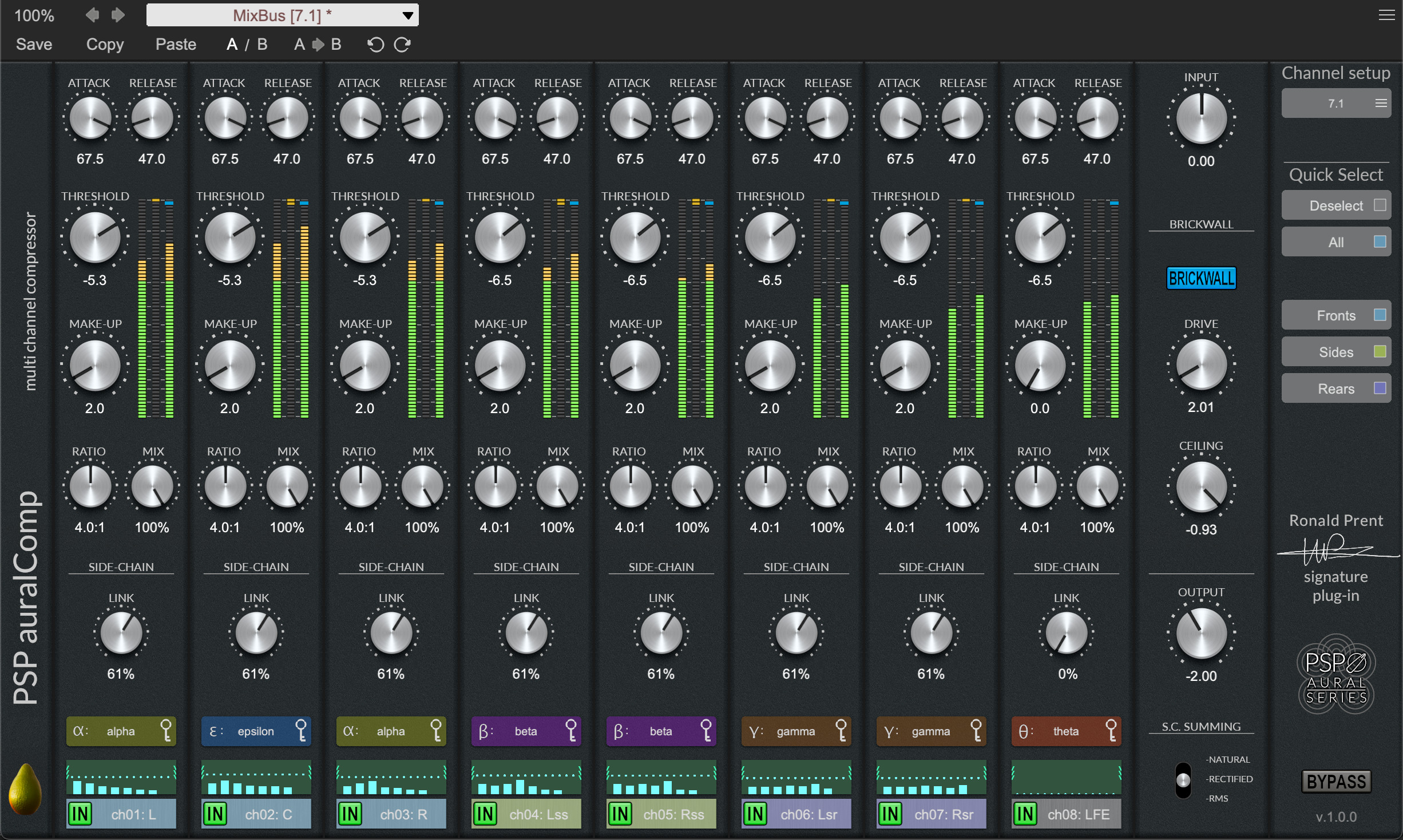PSP auralComp the ultimate multi-channel compressor & limiter plug-in!