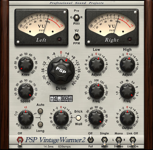 revolution Samle Erhverv PSP VintageWarmer the legendary analog-style single or multi-band  compressor/limiter.