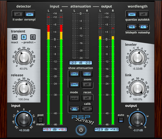 PSP Xenon is a full band, dual-stage limiter plug-in